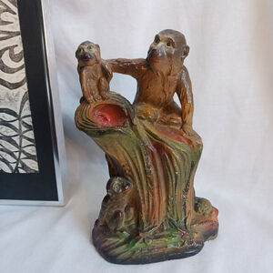 Milwaukee Art Product Company Chalkware Monkey Statue